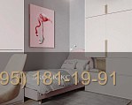 Детская современная спальня для подростка в пастельных тонах фото 7
