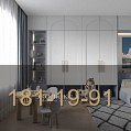 Вместительный неоклассический шкаф для детской с арками фото 6